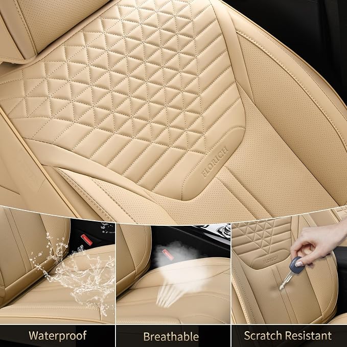 Universal Seat Covers — Front Seat — Beige