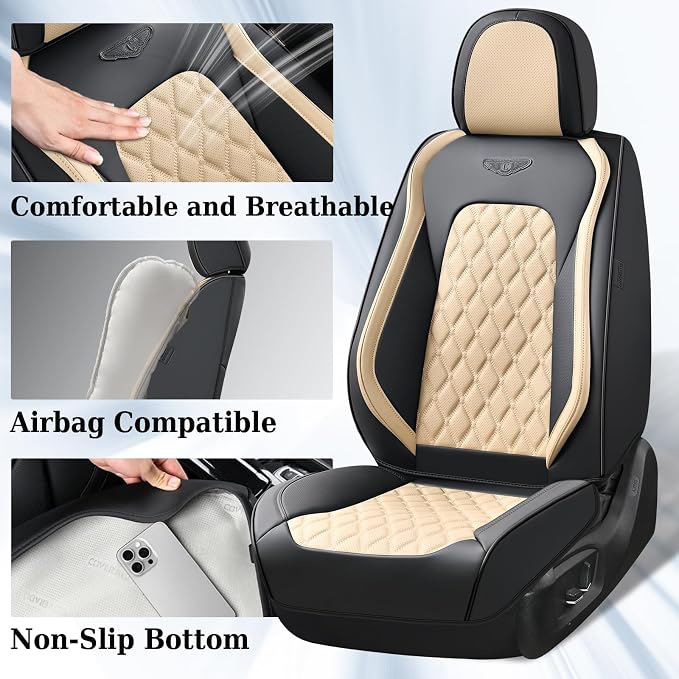 Universal Faux Leather Seat Covers — Full Set
