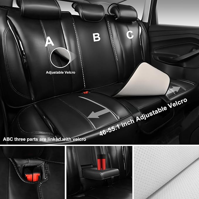 Universal Seat Covers — Full Set — Black