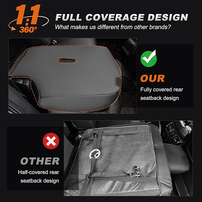 Faux Leather Seat Covers for Honda HR-V — Full Set — Black / Gray