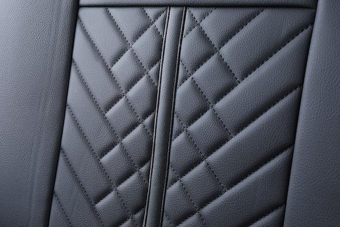 Faux Leather Seat Covers for Toyota Tacoma — Rear Seat — Black