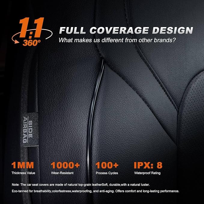 Faux Leather Seat Covers for Toyota RAV4 — Full Set — Black / Gray