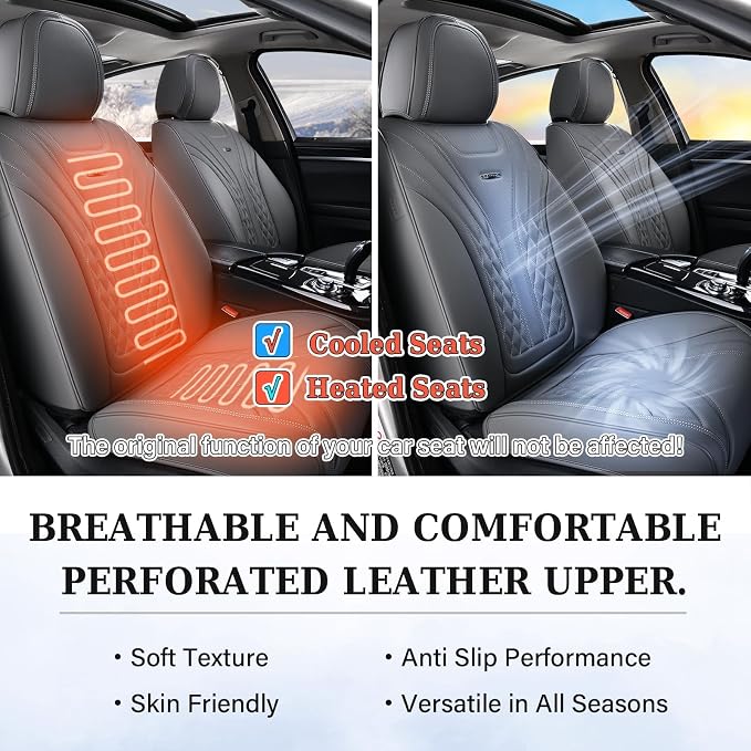 Universal Seat Covers — Front Seat — Gray