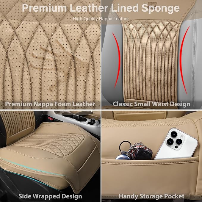 Universal Seat Covers — Front Seat — Beige