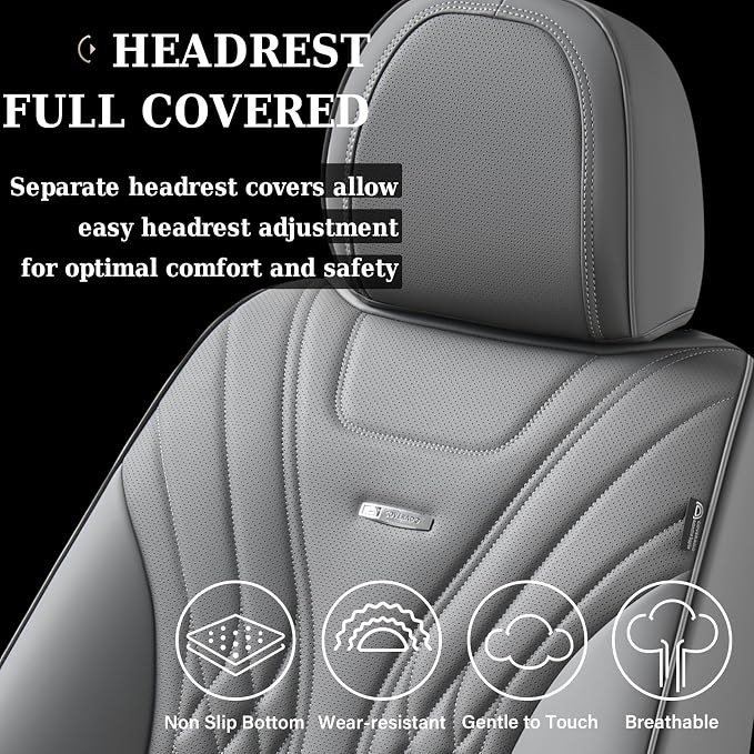 Universal Seat Covers — Front Seat — Gray