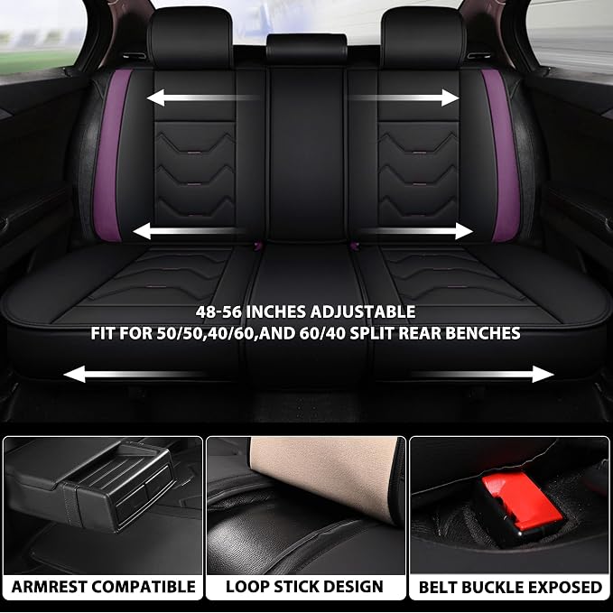 Universal Seat Covers — Full Set — Purple