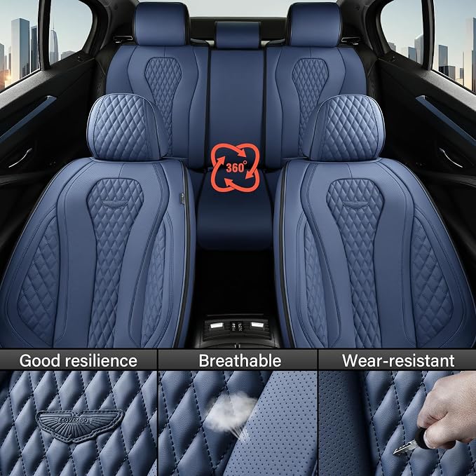 Universal Seat Covers — Full Set — Blue