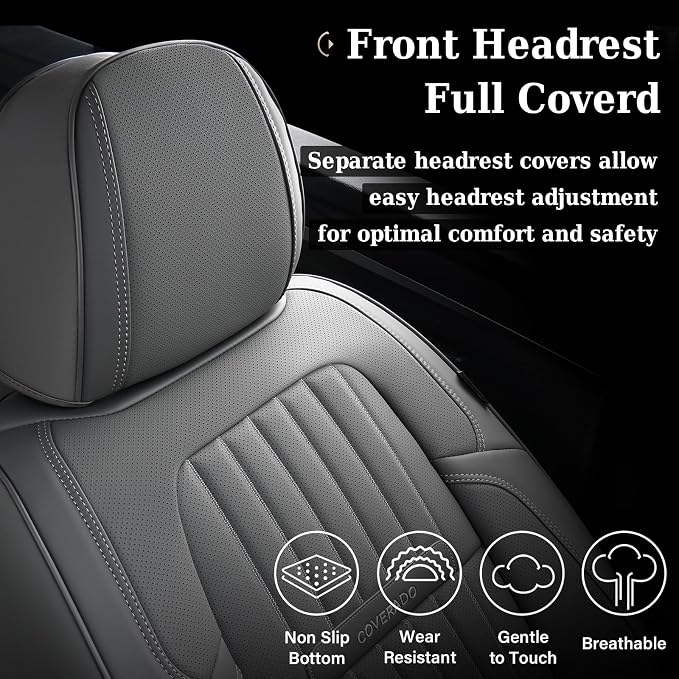 Universal Seat Covers — Full Set — Gray