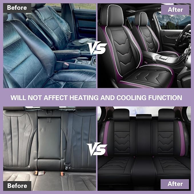 Universal Seat Covers — Full Set — Purple