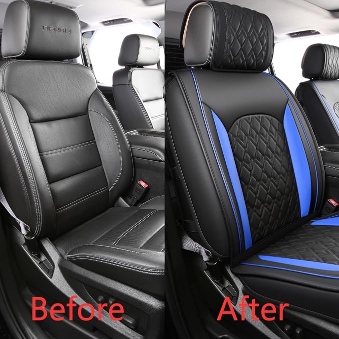 Seat Covers for Chevrolet Silverado / GMC Sierra — Front Seat — Black / Blue