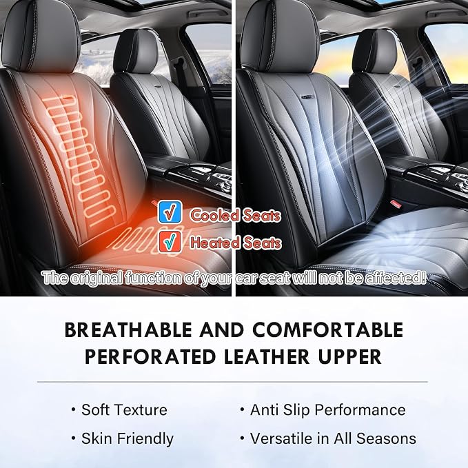 Universal Seat Covers — Front Seat — Black / Gray