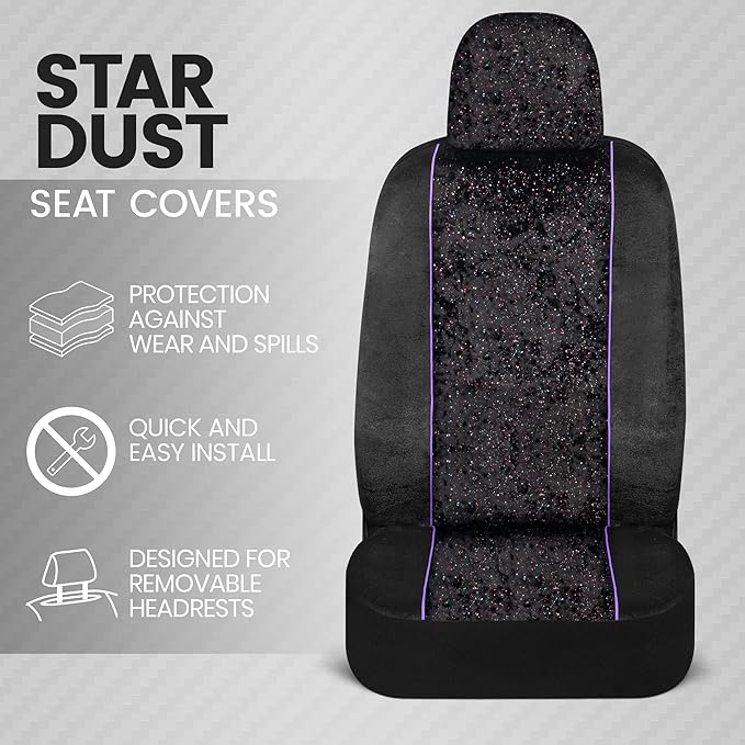 Car Seat Covers — Front Seat — Black