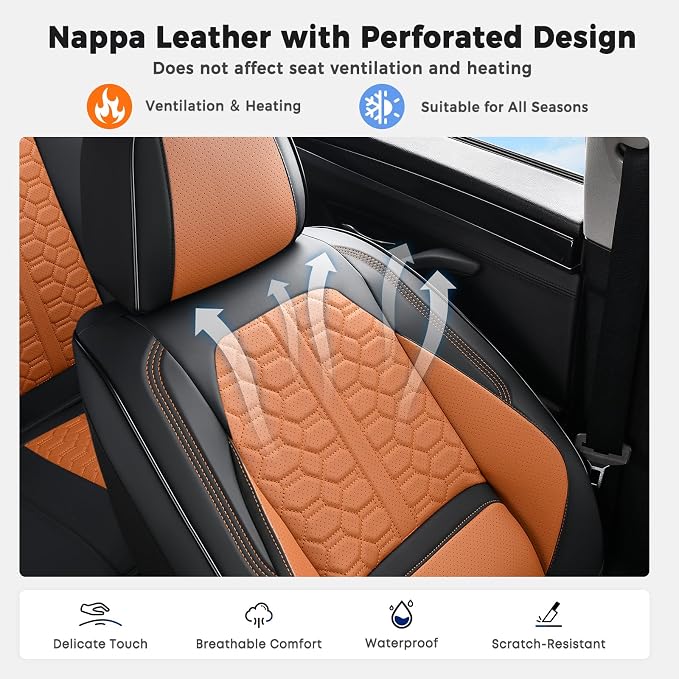 Universal Seat Covers — Full Set — Black / Brown
