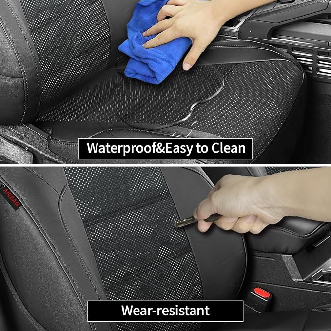 Faux Leather Seat Covers for Toyota Tacoma — Full Set — Black / Gray