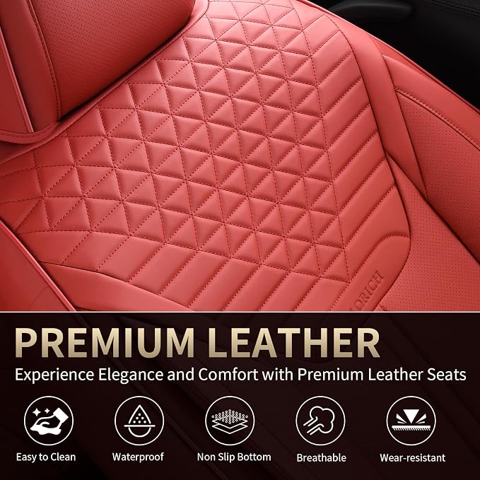 Universal Seat Covers — Front Seat — Red