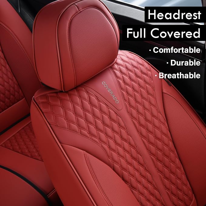Universal Seat Covers — Front Seat — Red
