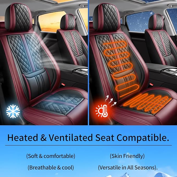Seat Covers for Nissan Juke — Front Seat — Red