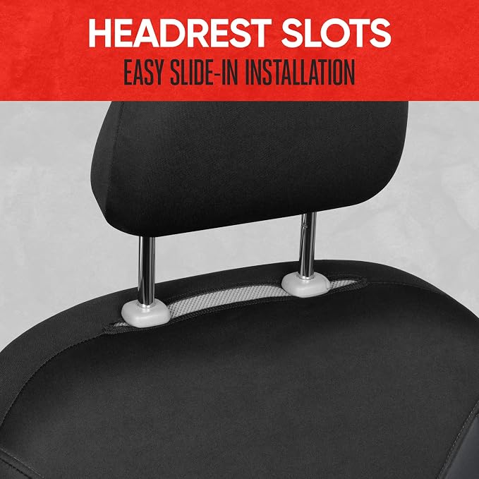 Neoprene Car Seat Covers — Front Seat — Gray
