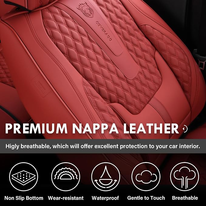 Universal Seat Covers — Full Set — Red