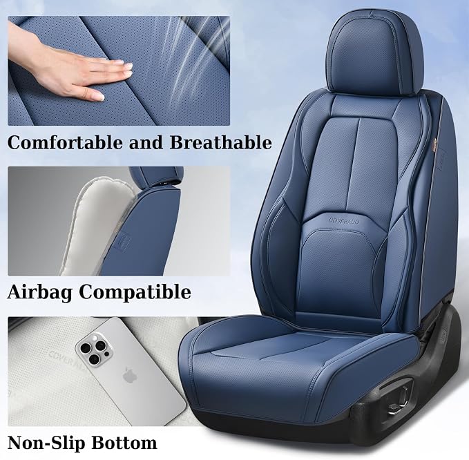 Universal Seat Covers — Full Set — Blue