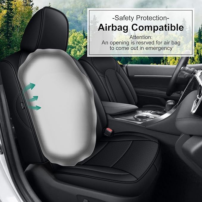 Faux Leather Seat Covers for Toyota Camry — Full Set — Black