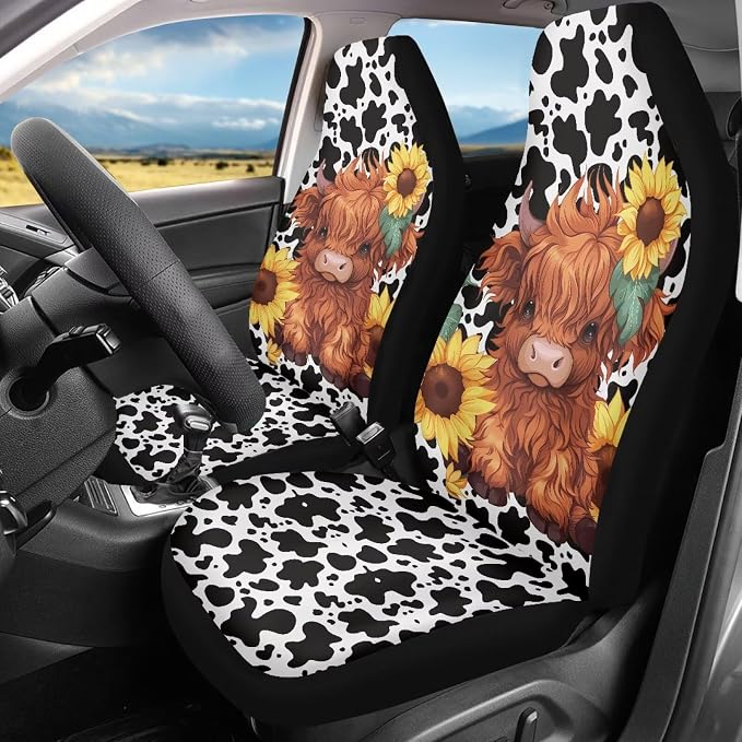 Car Seat Covers — Front Seat — Black