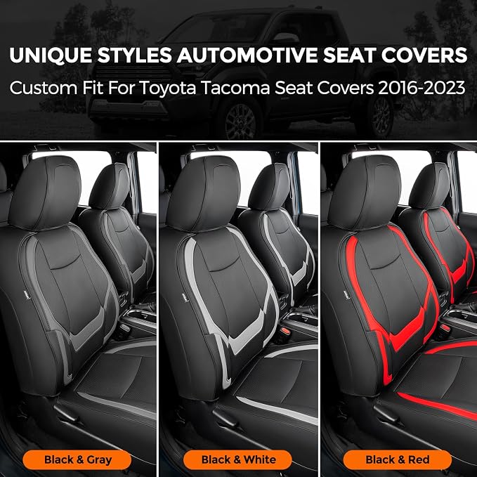 Seat Covers for Toyota Tacoma — Black / Gray