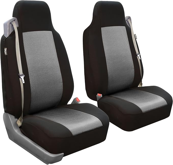 Universal Fabric Seat Covers — Front Seat — Gray
