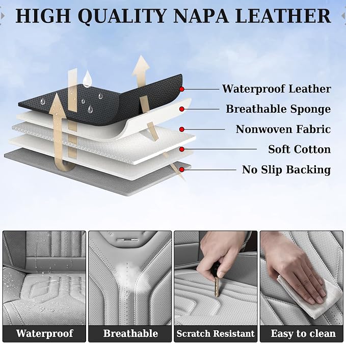 Universal Seat Covers — Front Seat — Gray
