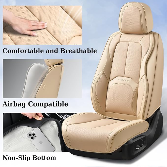 Universal Seat Covers — Full Set — Beige