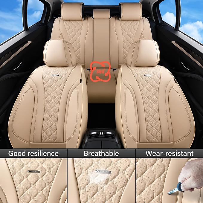 Universal Seat Covers — Full Set — Beige