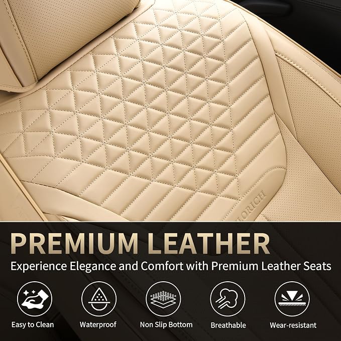 Universal Seat Covers — Front Seat — Beige