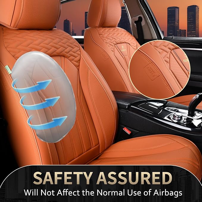 Universal Seat Covers — Front Seat — Orange
