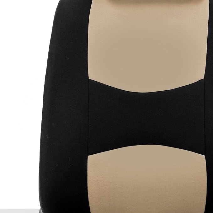 Universal Fabric Seat Covers — Front Seat — Beige