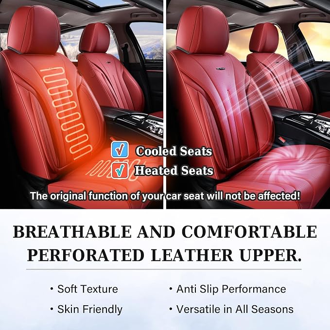 Universal Seat Covers — Full Set — Red