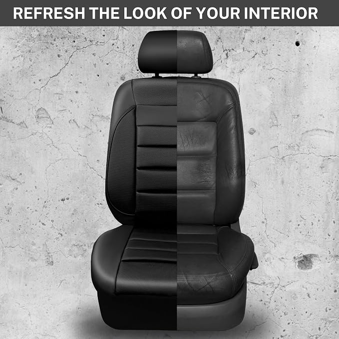 Universal Faux Leather Seat Covers — Front Seat — Black