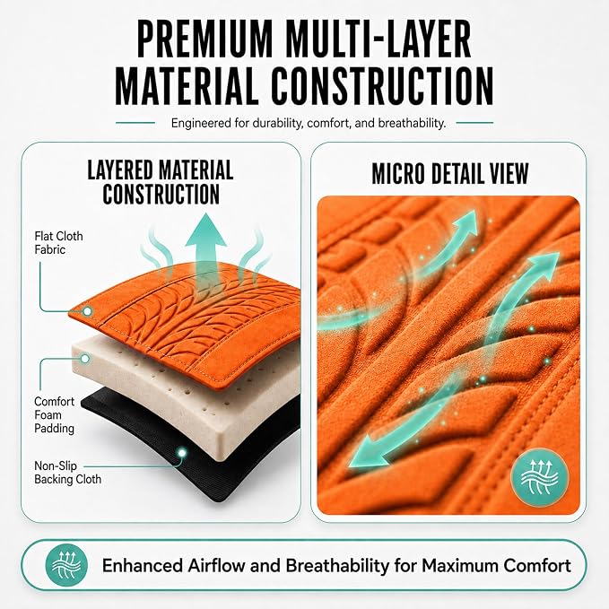 Universal Seat Covers — Full Set — Orange