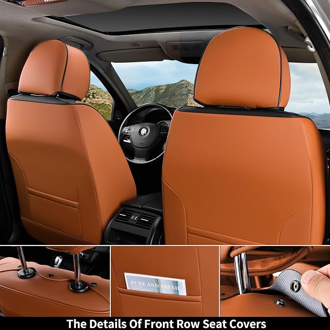 Universal Seat Covers — Front Seat — Brown / Black