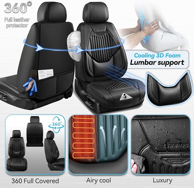 Universal Seat Covers — Front Seat — Black