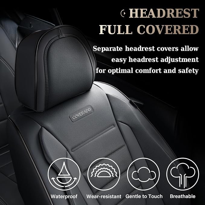 Universal Seat Covers — Front Seat — Black