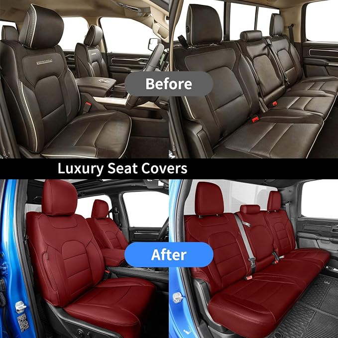 Seat Covers for Multiple Vehicles — Full Set — Red