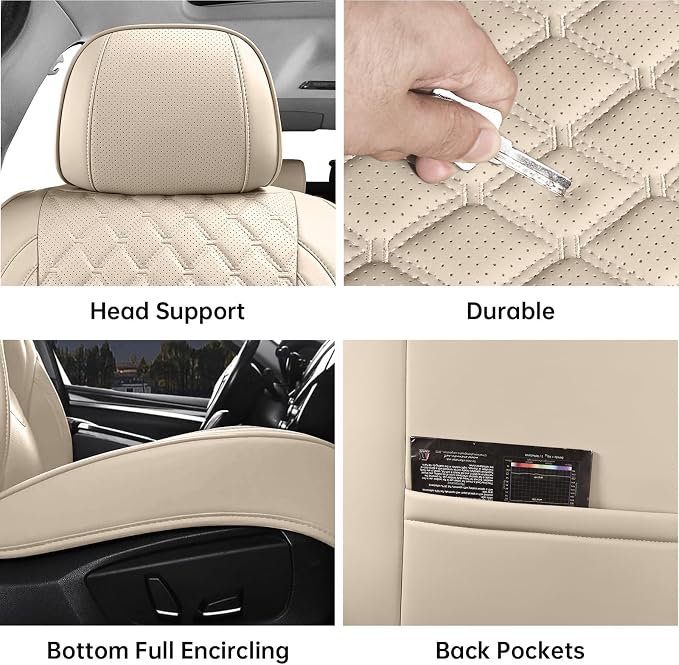 Universal Seat Covers — Full Set — Beige