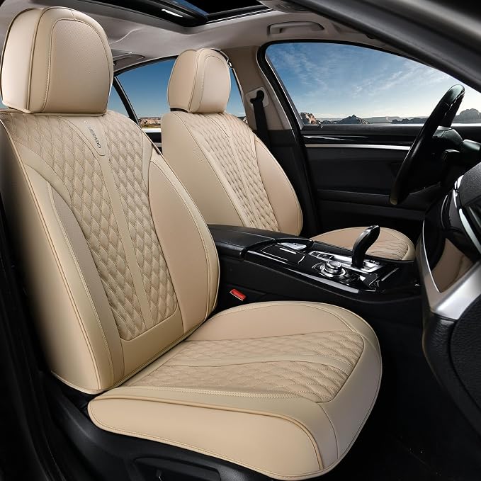 Universal Seat Covers — Front Seat — Beige