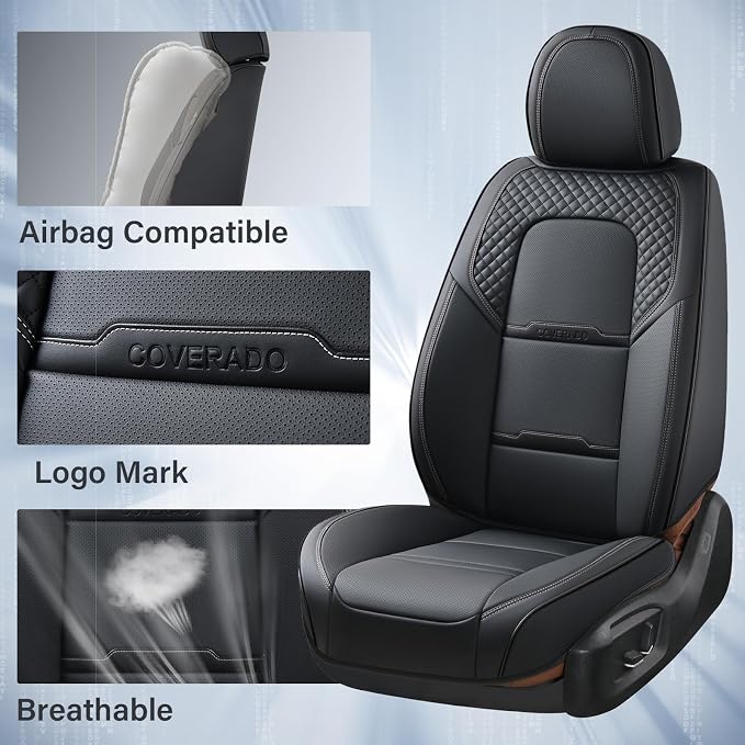 Universal Seat Covers — Front Seat — Black