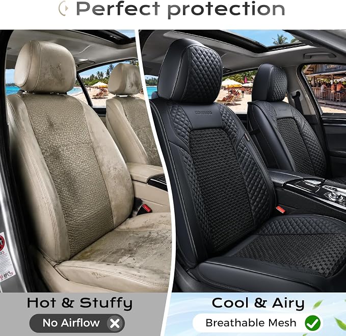 Universal Seat Covers — Full Set — Black