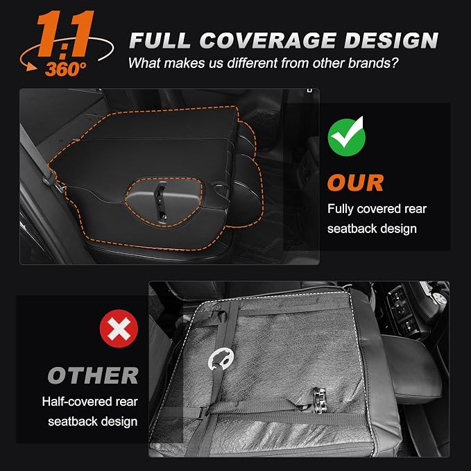 Faux Leather Seat Covers for Toyota RAV4 — Full Set — Black