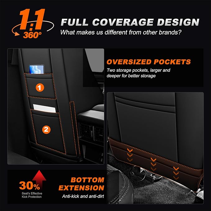 Faux Leather Seat Covers for Toyota 4Runner — Full Set — Black / Gray