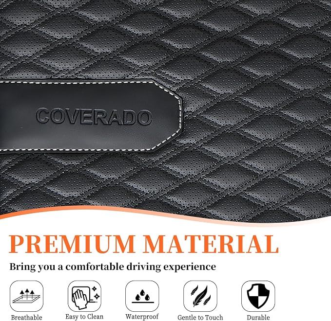 Universal Seat Covers — Front Seat — Black / White
