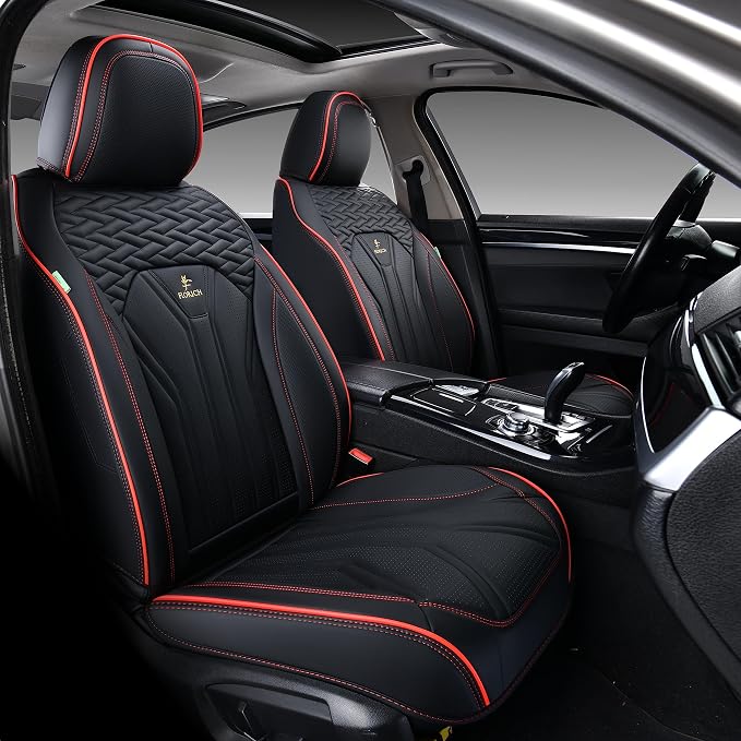 Universal Seat Covers — Black / Red