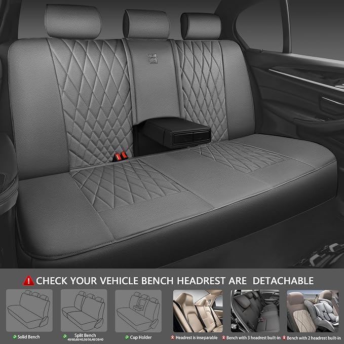 Universal Seat Covers — Full Set — Gray